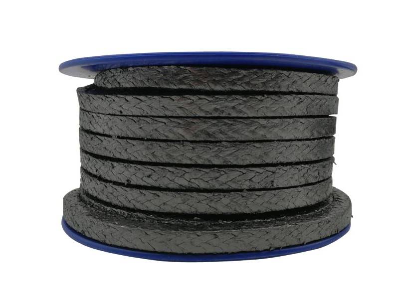 Black asbestos packing with graphite and oil packed in a reel